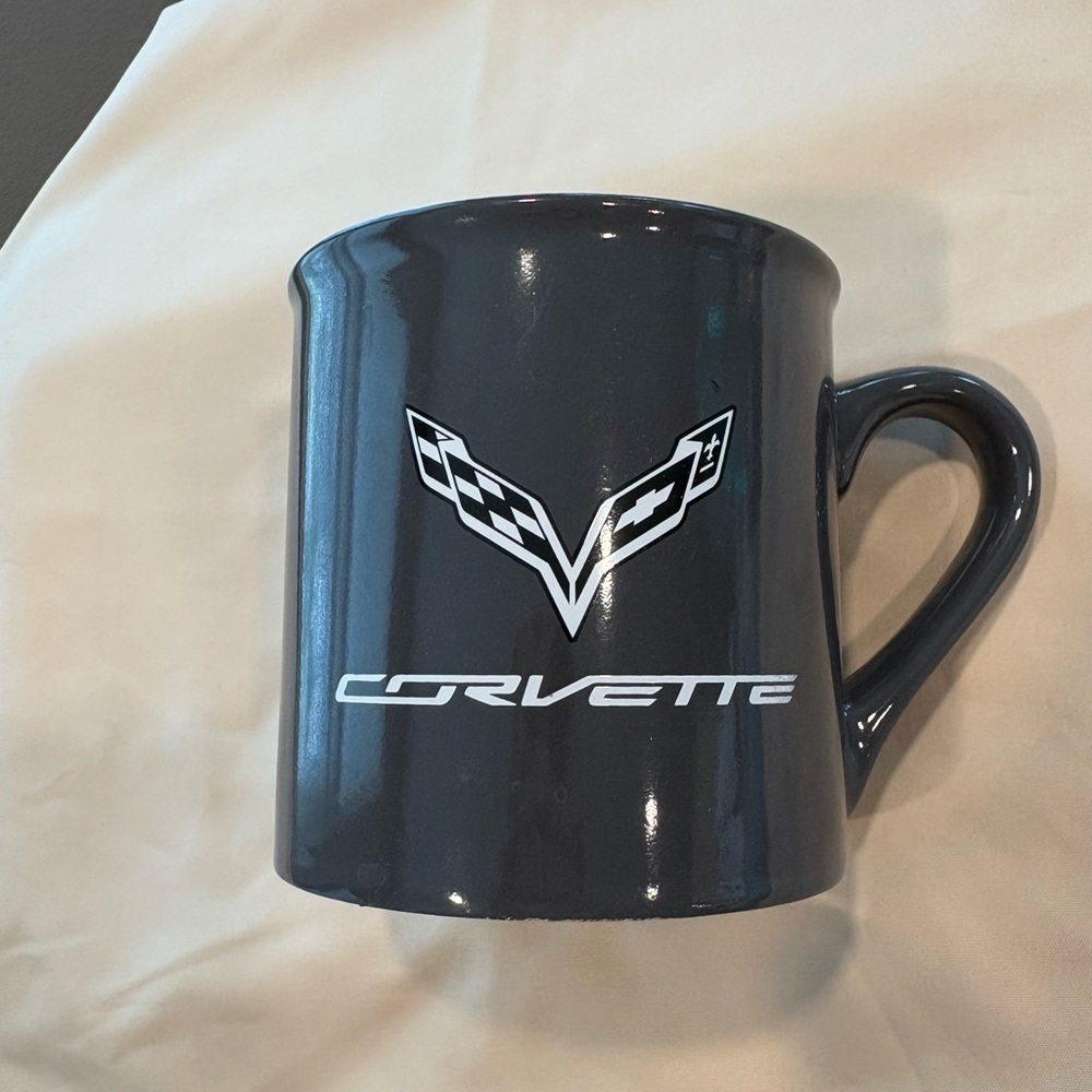 Corvette Dark Grey Mug with Corvette Logo